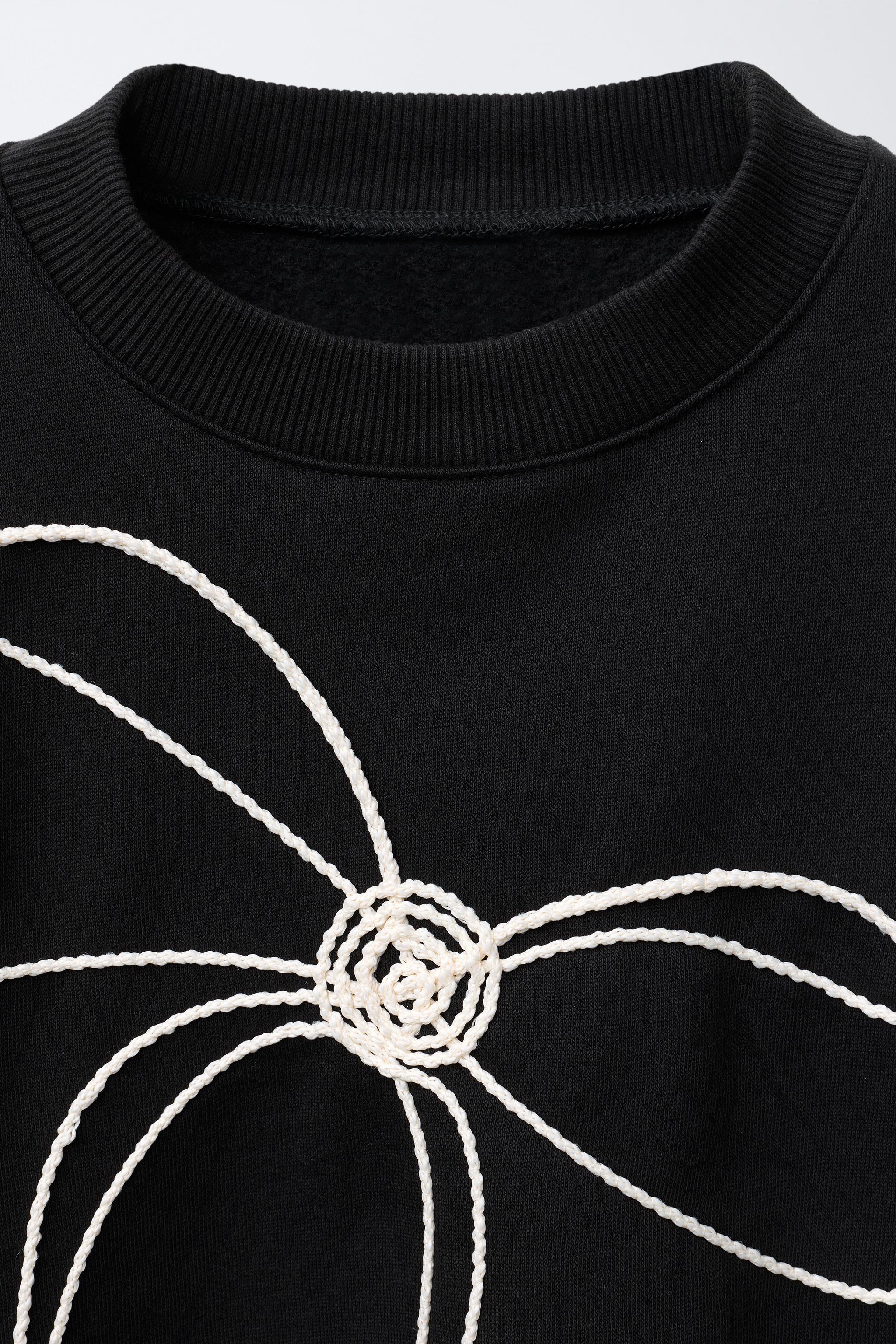 DRAWSTRING BOW SWEATSHIRT